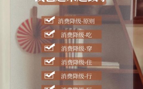 消费降级指南如何减少支出而不降低生活品质（降低消费不如增加收入）