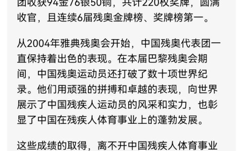 残奥会收官战（残奥会 s）