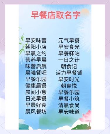 早餐店暗号助困(怎么给早餐店起名字)