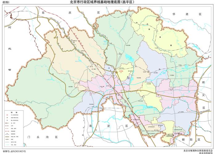 北京市昌平区地图（昌平区行政区划图）